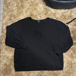 Torrid Tie Neck Pullover Black Long‎ Sleeve Sweater Plus Size 4